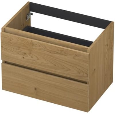 INK - Onderkast 2L Greeploos Houten Keerlijst Fineer - 700x450x520 Mm - Natur Fineer