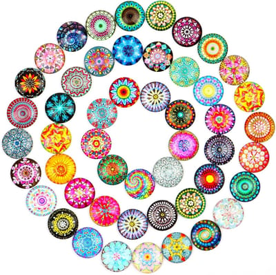 50 Stuks Muggle Stones, 25mm Glazen Steentjes in Diverse Kleuren voor DIY Sieraden en Decoratie