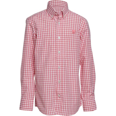 River Woods Custom Fit Checked Shirt Pink Size: 14 | Shirts Outlet | Unisex | Roze
