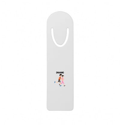 Hacebo® - Hardloop met eigen naam metalen boekenlegger - Hardlopen - Hardloper - Sport Bladwijzer boekenleggers - 12.7 cm x 3.2cm