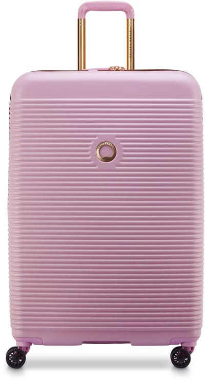 Delsey Freestyle 76 cm Grote Harde Reiskoffer – 104 Liter – SECURITECH® Rits – TSA Slot – 4 Dubbele Wielen - Peony - Roze