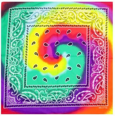Fako Fashion - Paisley Bandana - Tie Dye Swirl - Multicolor - Meerkleurig - Print 2