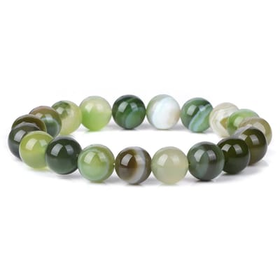 Bixorp Gems Lichtgroene Botswana Agaat Edelstenen Armband 10mm - Edelsteen Kralenarmband - Spiritueel Cadeau - 18cm