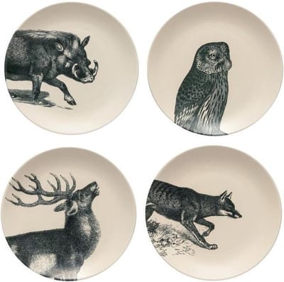 Costa Nova - servies - ontbijtborden Fauna - aardewerk - 21 cm rond
