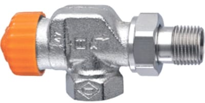 Heimeier Eclipse thermostatisch radiatorventiel met debietregeling haaks verkeerd 3/8