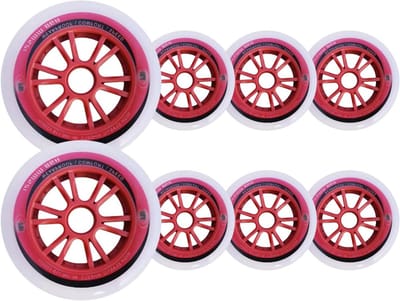 Skeeler Wielen - Rollerblade Onderdelen - Snel Skaten - Hoge Veerkracht - 100mm 86A - Wit