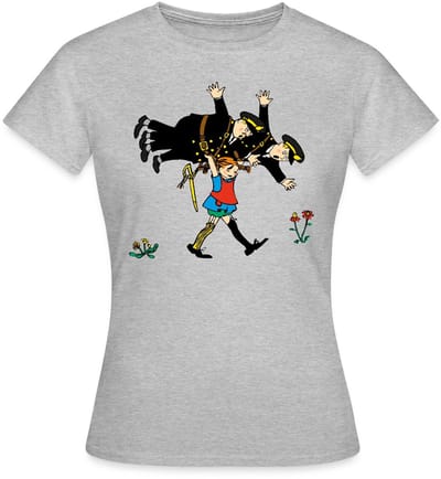 Pippi Langkous Pippi En De Politie T-Shirt Dames
