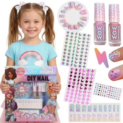 WOW Generation Grote manicureset met geurende kunstnagels, nagelsetset voor kinderen