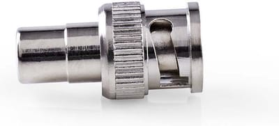 Nedis BNC-Adapter - BNC Male - RCA Female - Vernikkeld - 50 Ohm - Recht - Metaal - Zilver - 10 Stuks - Envelop
