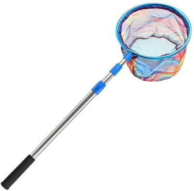 Dailygoods- Schepnet Telescopisch - Opvouwbaar - Roestvrij Staal - Voor Kinderen - Outdoor - Gereedschap voor Vissen/Insectenvangst