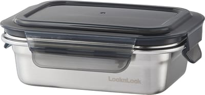 Lock&Lock RVS Vershoudbakje met deksel - Bewaardoos met deksel - Vershouddoos - Snackdoosje - Snackbox - 400 ml - Lekvrij - BPA vrij - PFAS vrij - Stapelbaar - Duurzaam - LocknLock