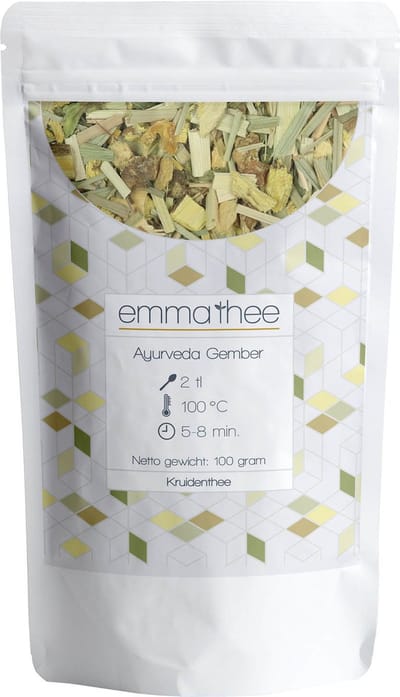 Ayurveda Gember 100 Gram - Losse Thee - Puur & Natuurlijk - Pittig & Verwarmend