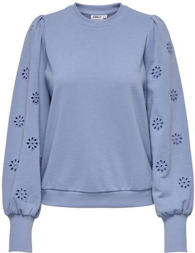 Only Trui Onlfemme L/s Puff Embroidery Ub Swt 15315687 Tempest Dames Maat - XS