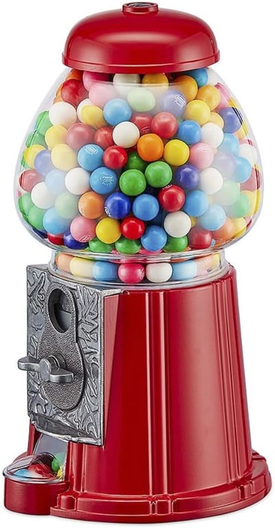 REN® Kauwgomballen Automaat – Snoepmachine Met 3 Compartimenten - Vendingmachine – Meerkleuren - 12cm x 13cm x 23cm