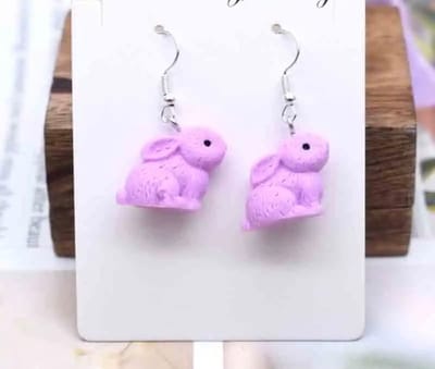 Akyol - Konijnen oorbellen- Roze - Konijnen oorhangers -Cadeau - sieraad - konijn - dieren oorbellen - dieren - Sieraad - oorbel - oorhangers boerderij – cadeau-carnaval - gift