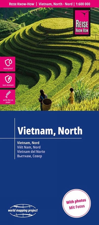 Vietnam, Noordelijk Deel 1:600.000. Waterdichte Auto- en Toeristenkaart. Wyd. 2026. Reis Know-How