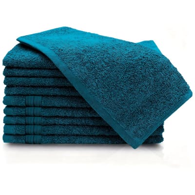 Handdoeken set-10 stuks-30x50cm- Ademend Katoenen Handdoeken- Zacht, Snel Droog & Makkelijk te Wassen- Huidvriendelijk & Pluisvrij-(Petrolblouw).