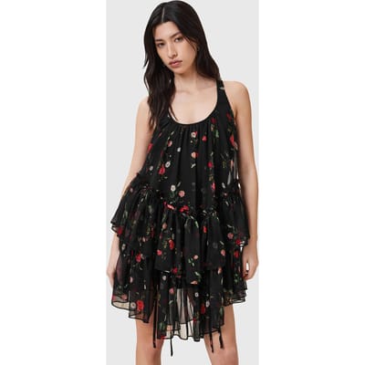 AllSaints Rach Dress Briar Black Taglia: 4 | Abiti Midi Outlet | Donna | Nero