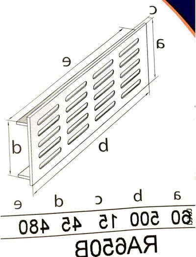 Ventilatierooster Aluminium - Sokkelrooster Verwarming - Luchtstroom Regelen - Vast te Schroeven - 60 x 500 mm - Donkerbruin