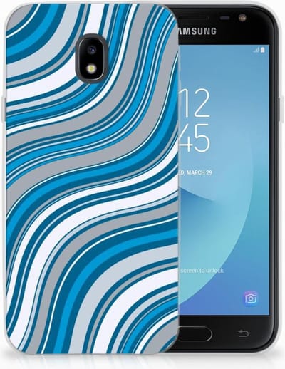 Samsung Galaxy J3 2017 TPU bumper Waves Blue