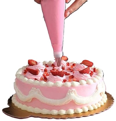 Spuitzak Met 14 Spuitmondjes | Garneerspuit I Herbruikbaar I Slagroomspuit I Roze