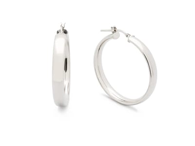 Glow - 107.1425.00 - Oorringen - Zilver - Gerhodineerd - 30mm