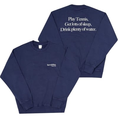 Sportieve, rijke unisex sweatshirt 'Play Tennis' in donkerblauw (St071621425bl106) ST071621425BL106 DARK NAVY (M) blue