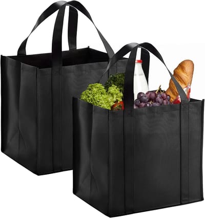 Herbruikbare Vouwbare Winkeltas Set van 2, 38x35x25cm, Stevig en Lichtgewicht voor Boodschappen, Picknick en Kamperen