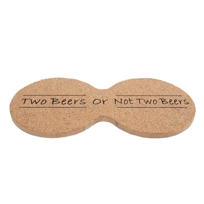 Twee biertjes - Kurken onderzetter - 19 x 9,5 x 0,6 cm