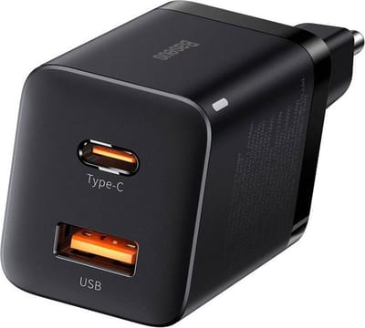 Netwerkoplader Baseus Super Si Pro, 30W, 3A, 1 x USB-A - 1 x USB-C, Zwart CCSUPP-E01