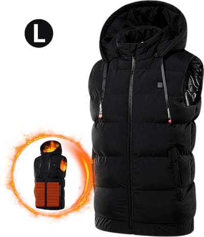 Bovista Verwarmde Bodywarmer - Heated Vest - Elektrische Bodywarmer - Water Afstotend - Comfortabel - Oplaadbaar - Maat L - Zwart