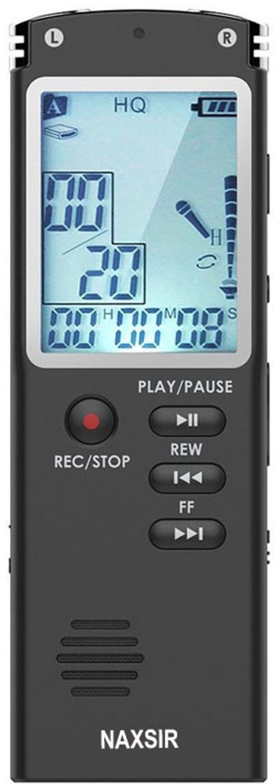 MAXSIR - spraakrecorder, MP3-muziekspeler, 1,77-inch scherm, USB-opladen, gemakkelijk mee te nemen