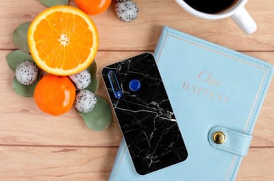 Honor 20 Lite TPU Siliconen Hoesje Marmer Zwart - Origineel Cadeau Vader
