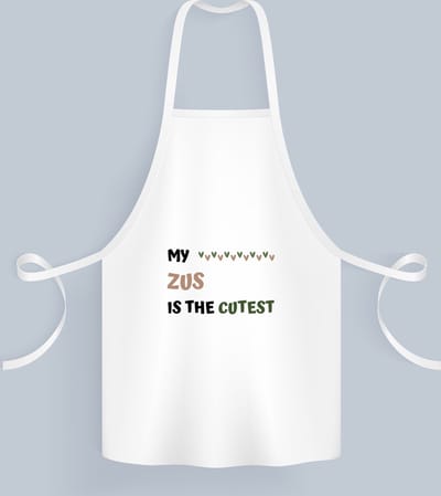 Akyol - my zus is the cutest Keukenschort - Zus - schattige zus - verjaardagscadeau - verjaardag - cadeau - cadeautje voor zus - zus artikelen - kado - geschenk - gift - 82 bij 71 cm