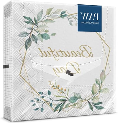 SnelShoppen - Papieren Servetten 3 Laags (33 x 33 cm) - 20 Stuks - Watergebaseerde Inkt - Feestdecoratie - Ideaal voor Verjaardagsfeestjes, Recepties