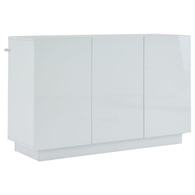 Eetkamerkast hoogglans open en gesloten, wit dressoir, basis LED-licht, ladekast halkast 120*40*75CM