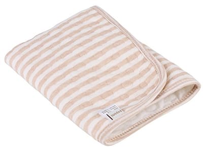 Verschoonmat Baby - Biologisch Katoen - Waterdicht en Herbruikbaar - Koffie Strepen - Ideaal voor 0-3 Jaar - 70x105cm