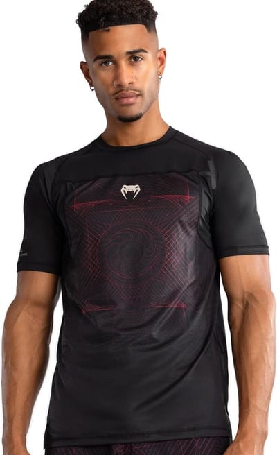 Venum G-Fit Air Dry-Tech T-shirt Diepzwart Vuurrood - M