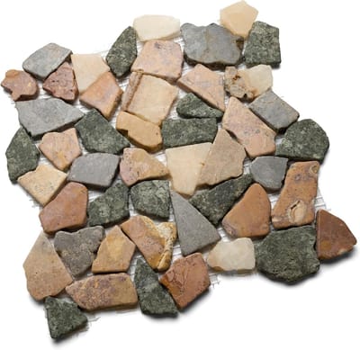 Mozaïek Kiezeltegel - Natuursteen Tegel - Badkamer Keuken - Unieke Kleurvariaties - 30x30 cm - Bruin