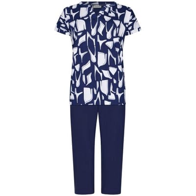 Pastunette - Pyjama - Midnight Mosaic - Bio Katoen - Blauw - Maat 40