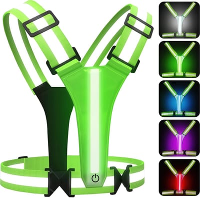 YONO Hardloopvest met Verlichting - USB-C Oplaadbaar - Reflecterend - Verstelbaar - Hardloop Licht - Running Vest - One Size