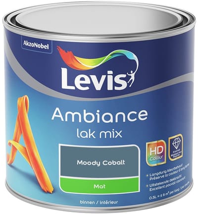 Levis - Ambiance Lak Mat Mix - Moody Cobalt - Mengverf - 0,5 L