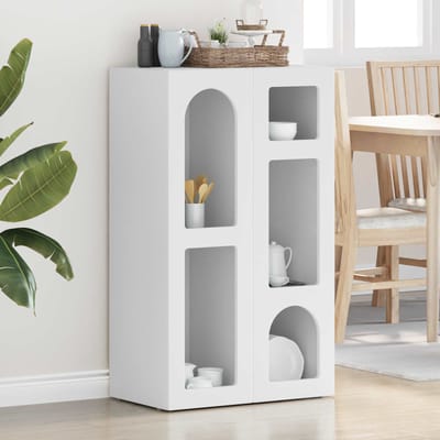 vidaXL - Dressoir - ELST - Wit - 59 - x - 35 - x - 100,5 - cm - Bewerkt - hout