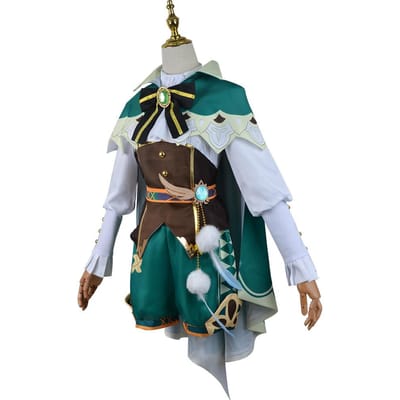 Costume de Cosplay Venti Jeu Genshin Impact Cosplay Twenty Venti Short Perruque Cape Uniforme Costumes d'Halloween Carnaval pour Femmes XXXL gray