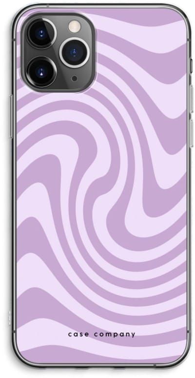 Case Company® - Hoesje geschikt voor iPhone 11 Pro Max hoesje - Swirl Paars - Soft Cover Telefoonhoesje - Bescherming aan alle Kanten en Schermrand