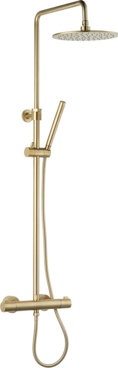 Ben Lavion Regendouche - Ø 25cm - Cooltouch - met Thermostaatkraan - Goud - Rond