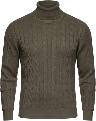 OMBRE Trui - Regular Fit - Katoen - Geen Sluiting Olijf S