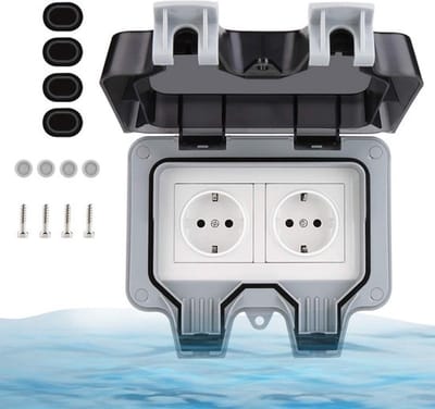 PolkaHome Buitenstopcontact - Buitenstopcontacten waterdicht - Tuinstopcontact - Contactdoos voor buiten