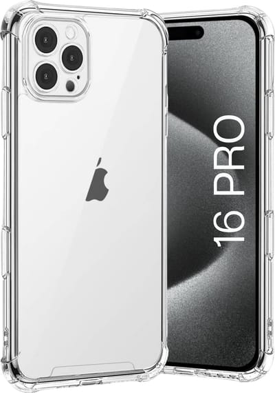 Hoesje voor iphone 16 Pro backcover Shockproof siliconen Transparant