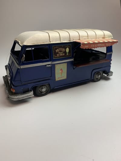 Foodtruck metaal food truck ijs verkoopwagen Blauw